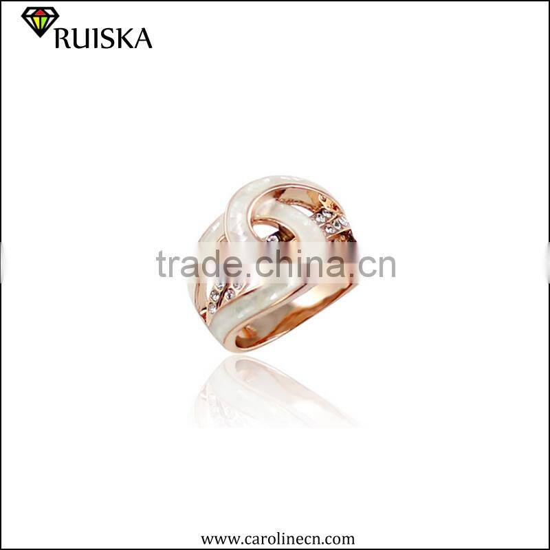 2015 Caroline New Design Mother Of Pearl Diamond Inlay Crown Ring
