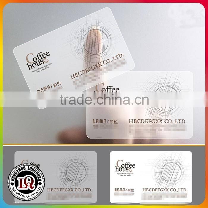 Cheap Elegant Plastic PVC Tranparent Business Card