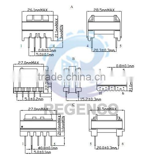 High Frequency Transformer EF-25
