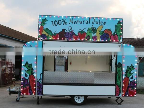 Eco-friendly fast food mobile kitchen trailer/customized mobile food trailer /catering trailer design