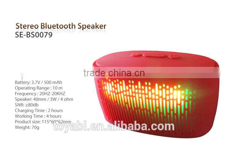 3 IN 1 Wireless Bluetooth Speaker with Shinning LED light Support FM radio Handsfree and TF card