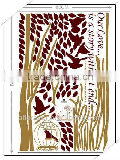 New arrival XL our love is a story without end LOVE tree wall sticker living room decoration