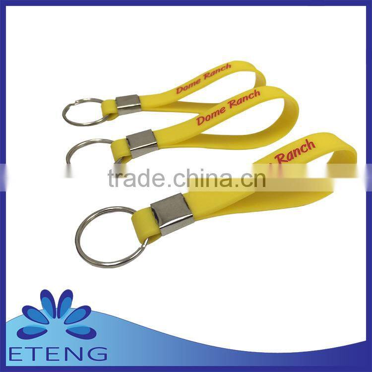 High quality custom printed silicone key chain for sale