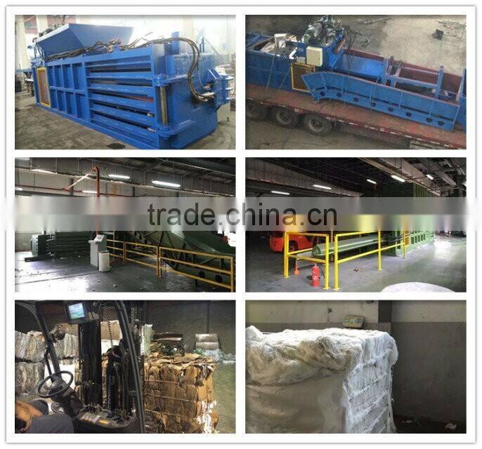 Waste paper recycling horizontal baler