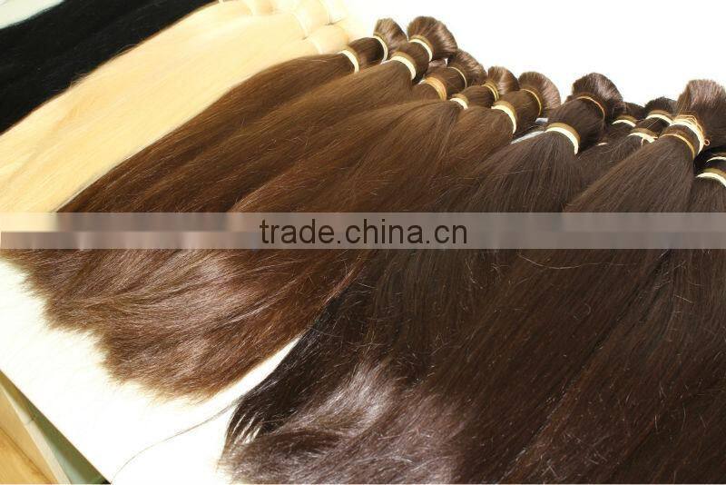 blonde brazilian human virgin remy hair bulk,can be dyed hair