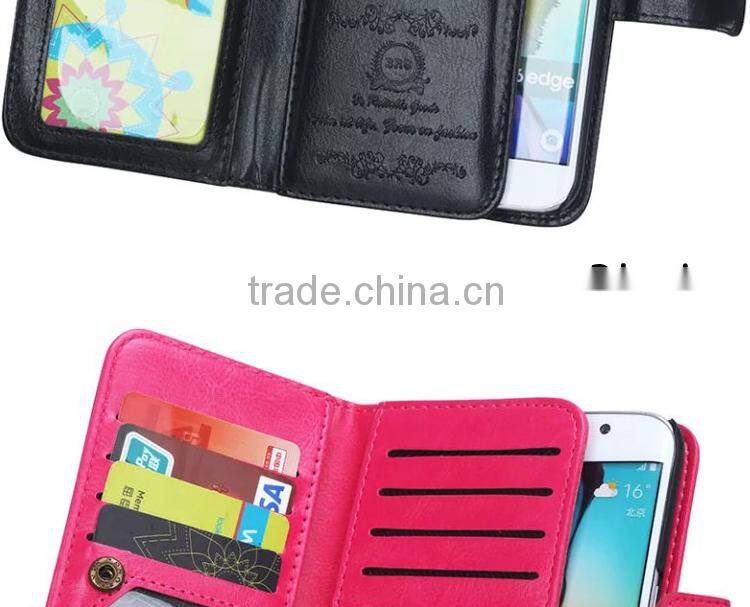 For Samsung Galaxy S6 S5 S4 S3 Flip PU Leather wallet Case mobile phone case for samsung galaxy s4 s5 s6