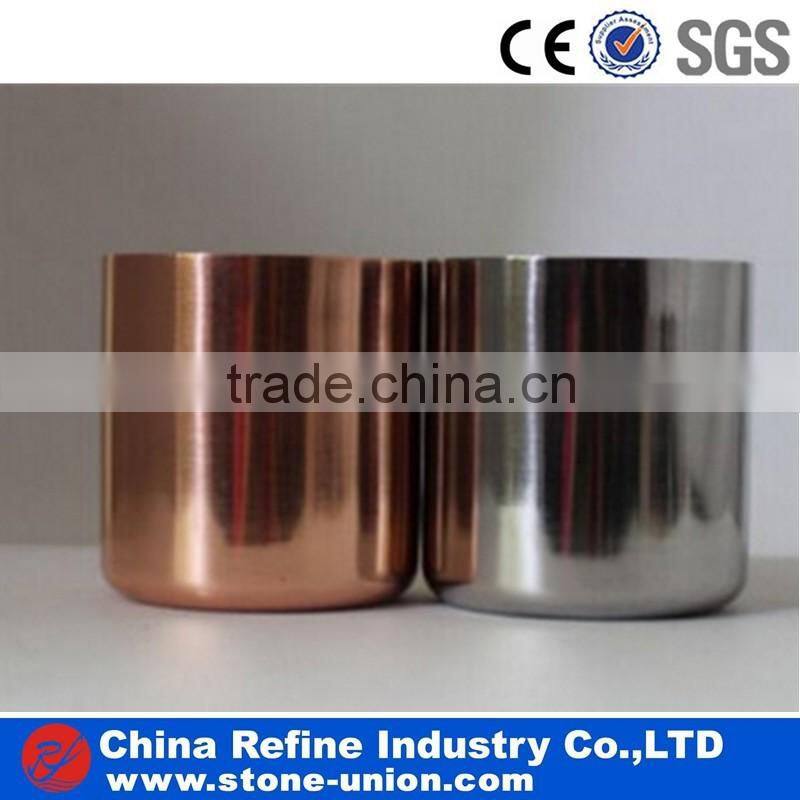 Stainless Steel Copper candle cup and vase with soy candle wax jar