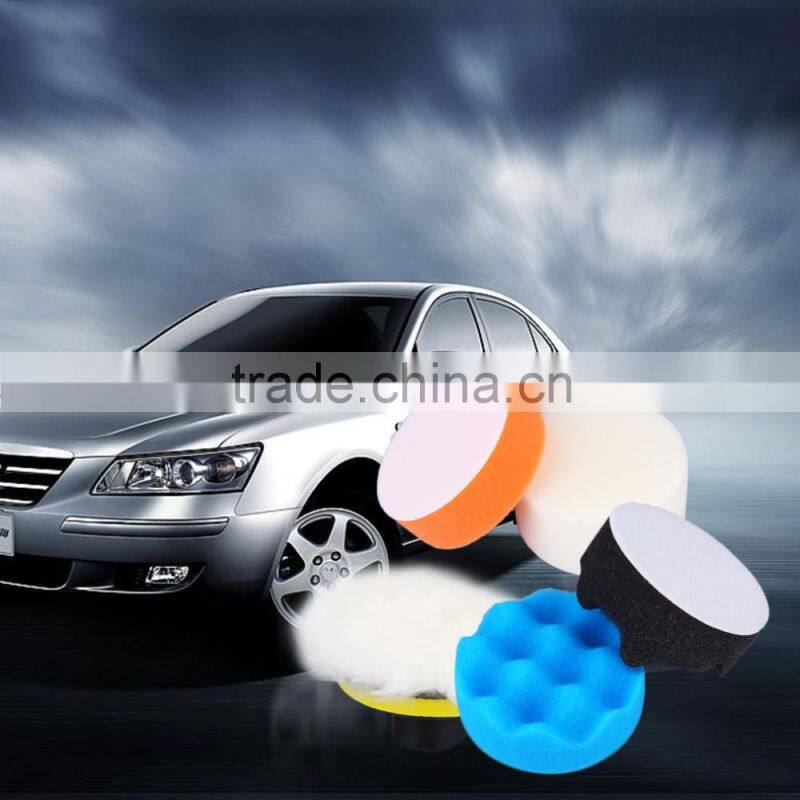 Worldwide 7pcs/set 3 inch Buffing Pad Auto Car Polishing sponge Wheel Kit With M10 Drill Adapter Buffer