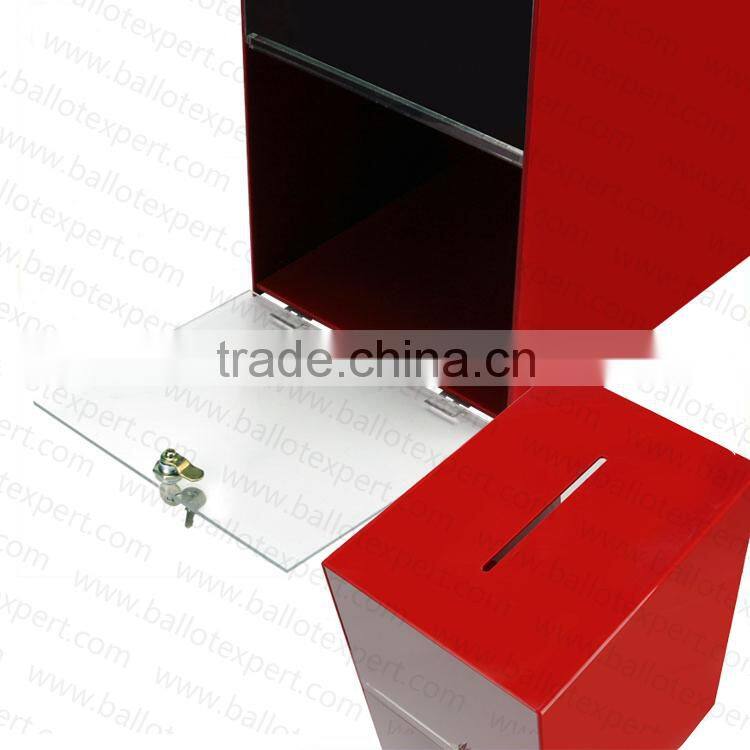 Rectangle Clear Acrylic Vote Box Whith Lock/ High Quality Rectangle Clear Acrylic Vote Box Whith Lock