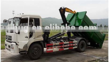 telescopic hydraulic hook lift for garbage container transfer