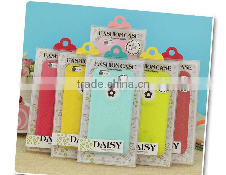 Ultra Thin Soft TPU Material with Cherry and Daisy Emboss Pattern Multi Color 360 Protective Back Cover for Iphone6 6plus