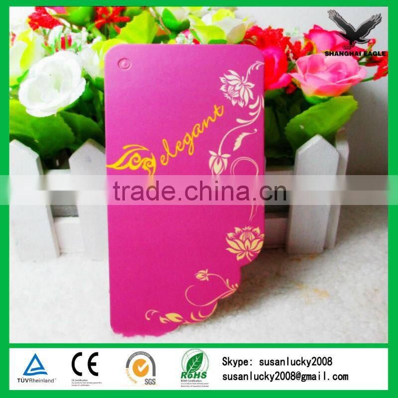 China jeans hang hard plastic tag printed paper hang tags, garment hang tags