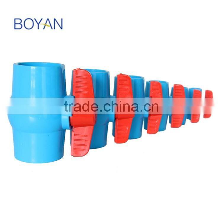BOYAN ZheJiang TaiZhou Hot Sale In Thailand Plastic Blue Pvc Ball Valve