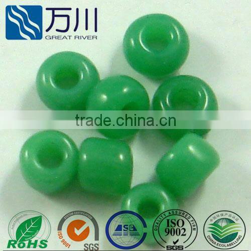 Handmade Authentic Sterling Silver wholesale charms beads for bracelets,2014 kids diy beads mixed color plastic pony bead