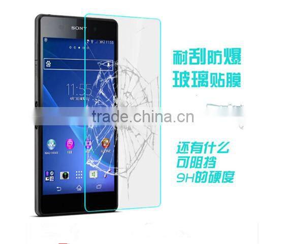 Factory price Top selling clear 0.2mm tempered glass screen protector for sony xperia z3
