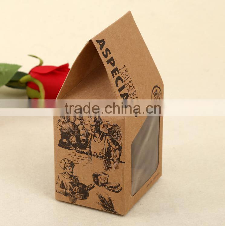 High Quality Food Window Paper Package Box Corrugated Cardboard Brown Kraft Box