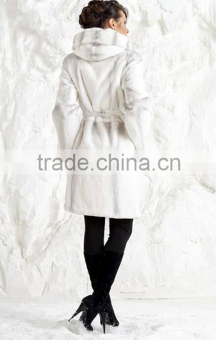 rex14055 luxury colorful knee-length rex rabbit fur coat women
