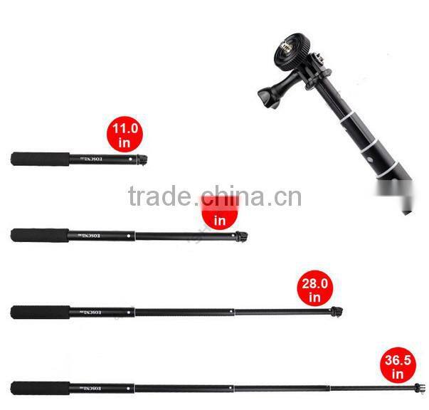 wirless Self-lock Extendable Monopod + Tripod Mount Adapter + Phone Clip Holder for GoPro Camera for iPhone Samsung Phone