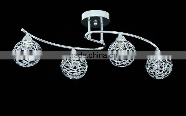 New Retro rustic Chandelier wrought iron wire ball shade lighting fixture