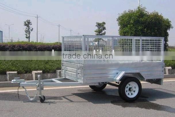 semi cargo box type small box trailer