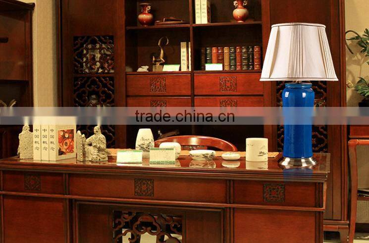 Noble factory supplied blue antique Table lamp for weddings with shadow