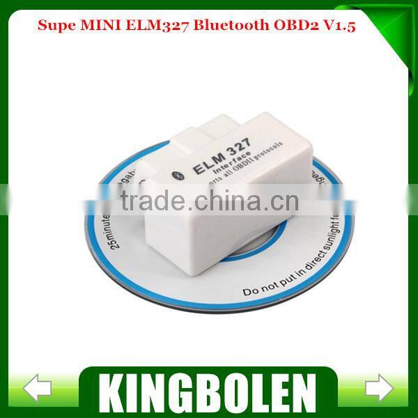 SUPER MINI ELM327 Bluetooth OBD2 V1.5 White Smart Car Diagnostic Interface ELM 327 Wireless Scan Tool Support All OBD2 Model