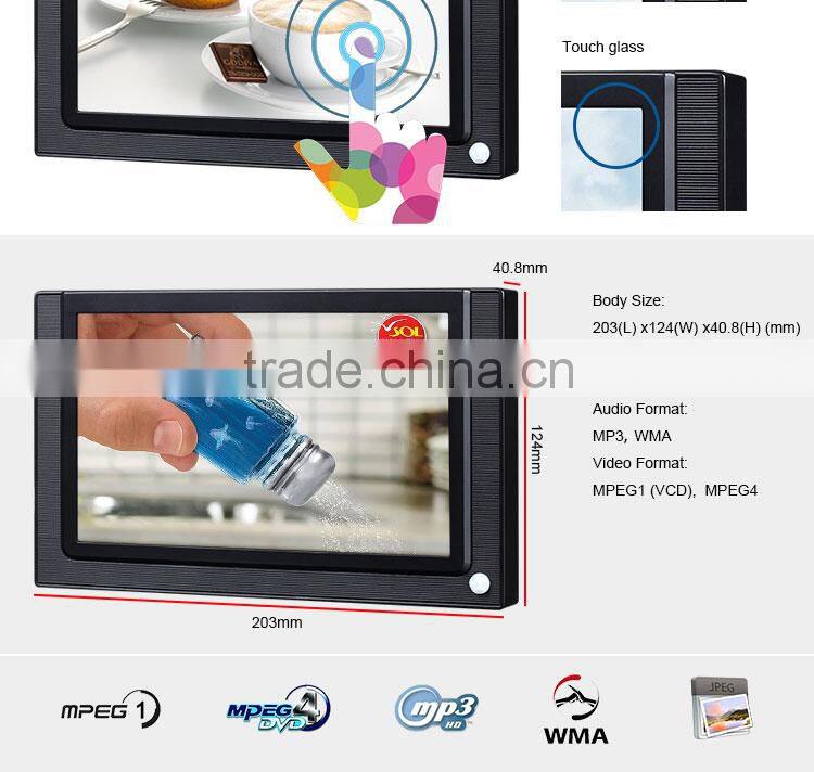 Flintstone 7 inches touch screens usb flash free videos plastics media player displays