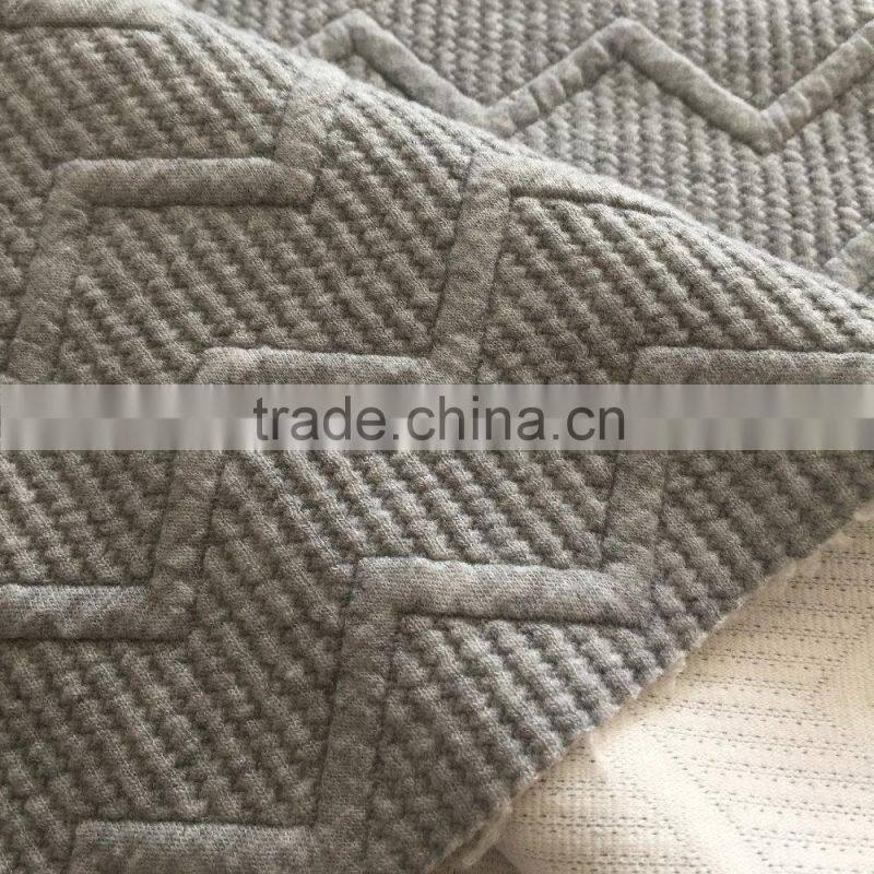 95%polyester 5%spandex padding knit jacquard fabric for sportswear