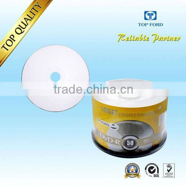 High Quality 4.7GB 16X Inkjet Printable DVDR
