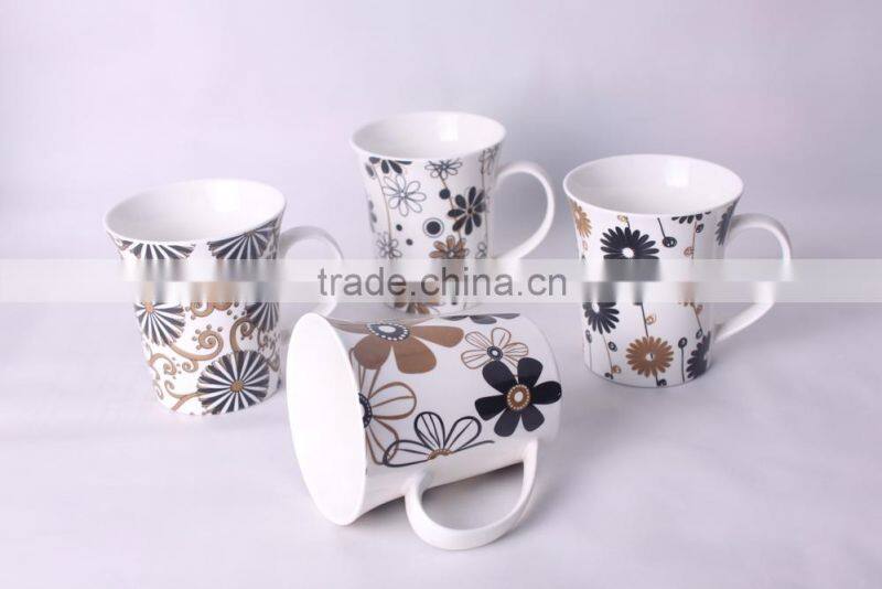High quality ceramic mug with flower sytle