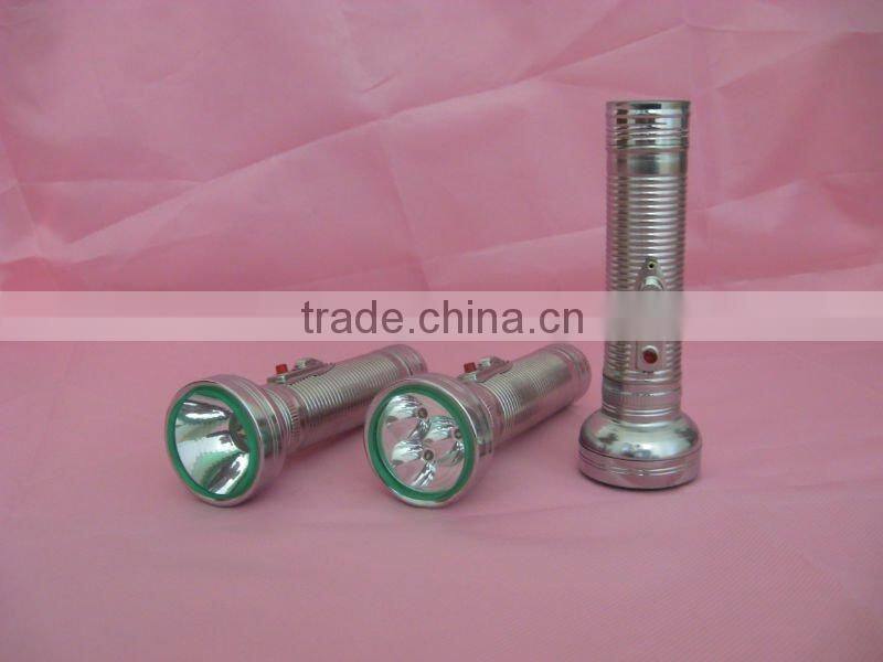 Metal battery led flashlight
