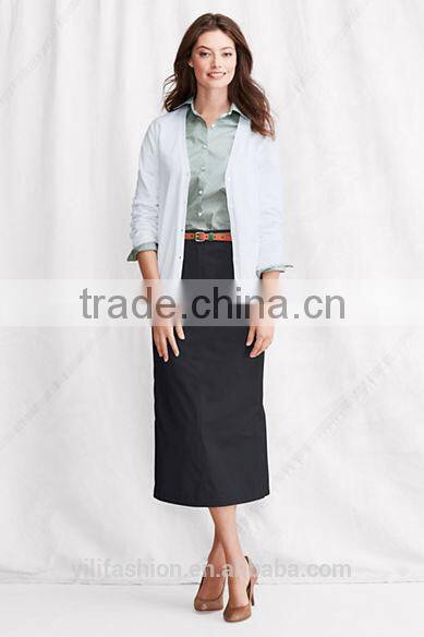readymade garments wholesale market Women's Long Chino straight Skirt
