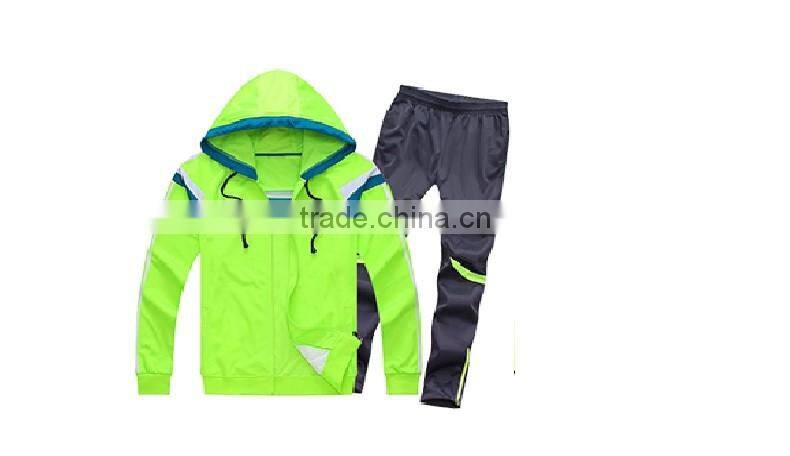 Tricot material traiining performance sports tracksuit