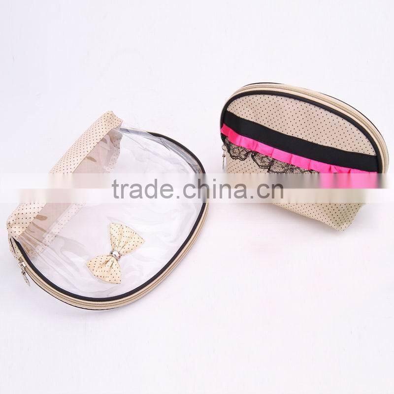 clear PVC toiletry cosmetic bag sets