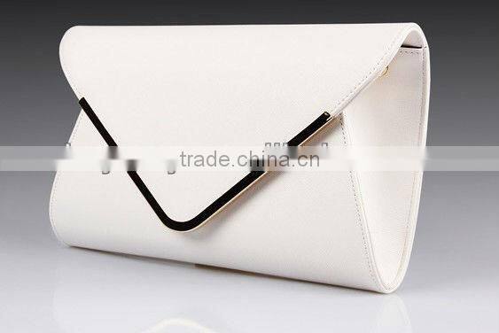 Elegant Purple Plain Leather Clutch Envelope Bag