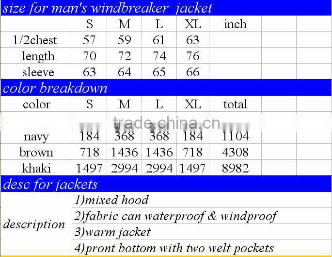 ultra light waterproof ployester windbreak softshell jacket