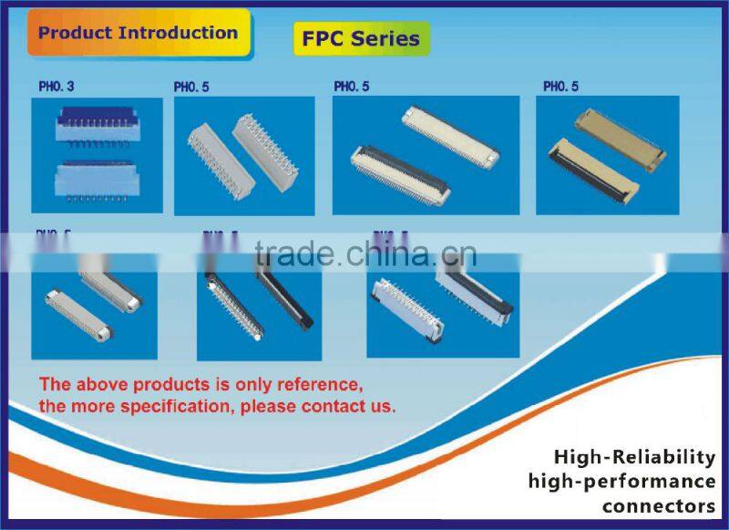 0.5mm Pitch SMT Upper(Bottom) Half shield H=2.0 FFC FPC connector