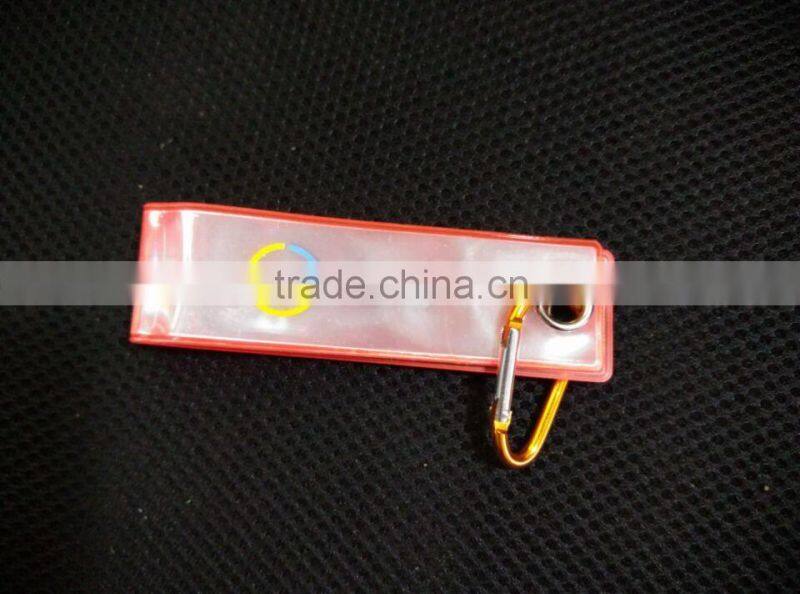 Promotion Gifts Custom Shaped Hanging decorations Reflector Reflective Light Soft PVC Keychain with carabiner