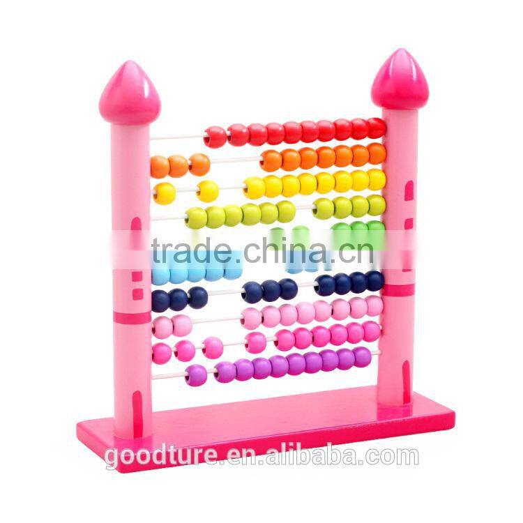 Wooden Castle Abacus Preschool Educational Counting Toys