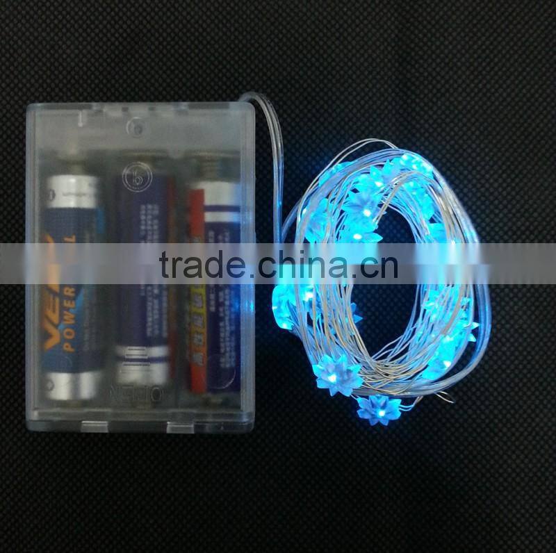 Latest Octagonal Flower LED Silver Color Copper wire string lights Fairy Lights for Christmas Holiday Lighting