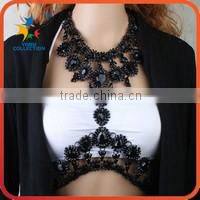 Top selling brand style handmade beaded choker statement necklace, necklace bead