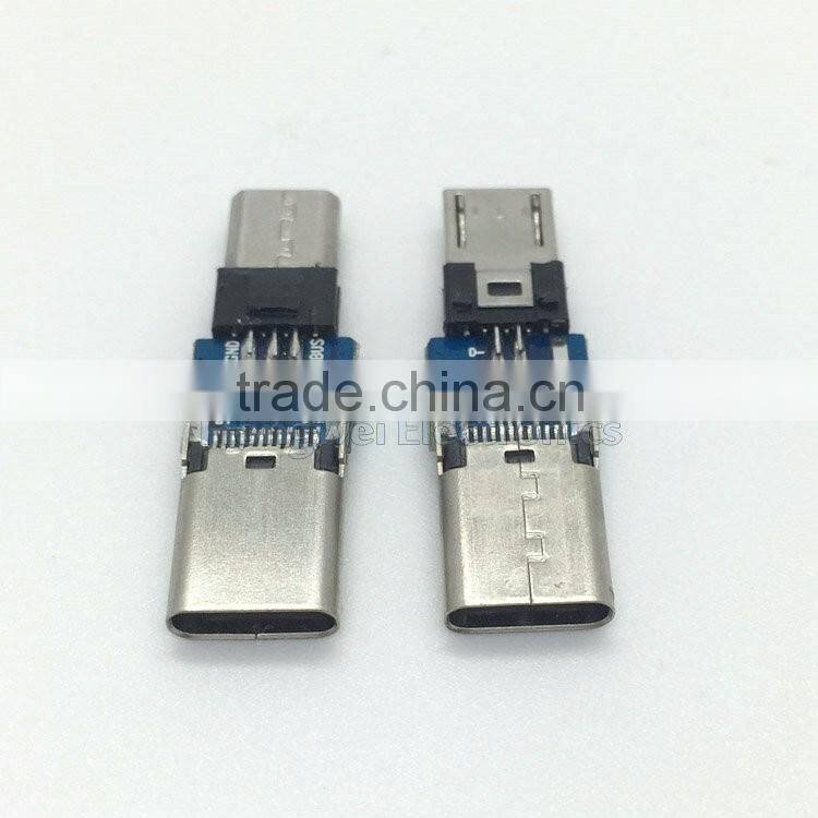 Female Type C to micro male usb adapter PCB board USB adapters manufacturer