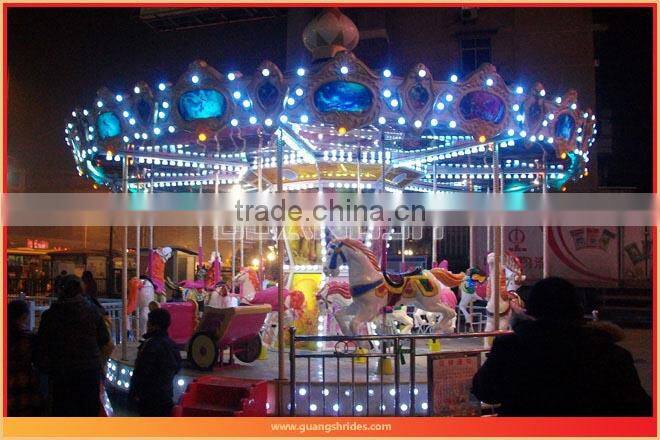 Joyful! luxury outdoor kids fairground carousel ride for sale