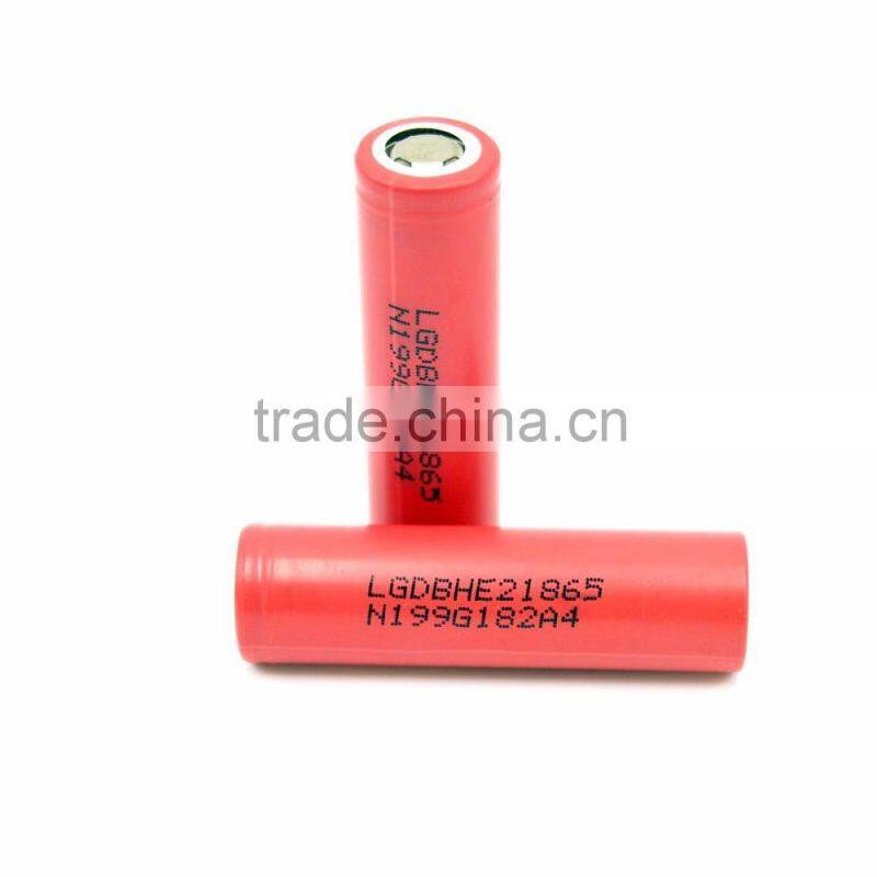 Best price!! LG18650HE2 2500mAh 3.7V 20A E-Cig li-ion battery VS LG HE4 2500mAh 20A 3.7V rechargeable battery use for vape mod
