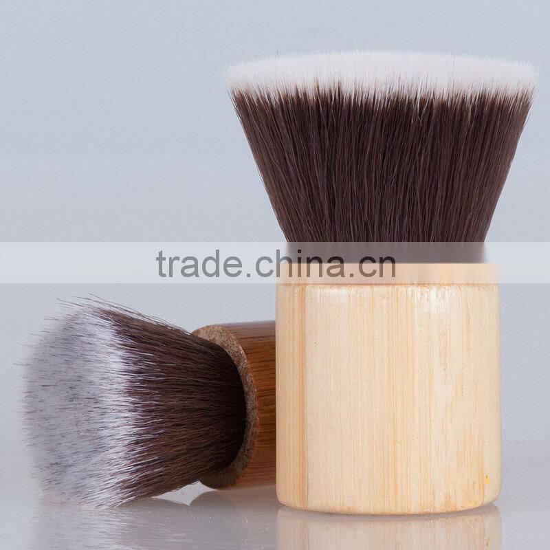 flat top bamboo handle synthetic hair kabuki brush
