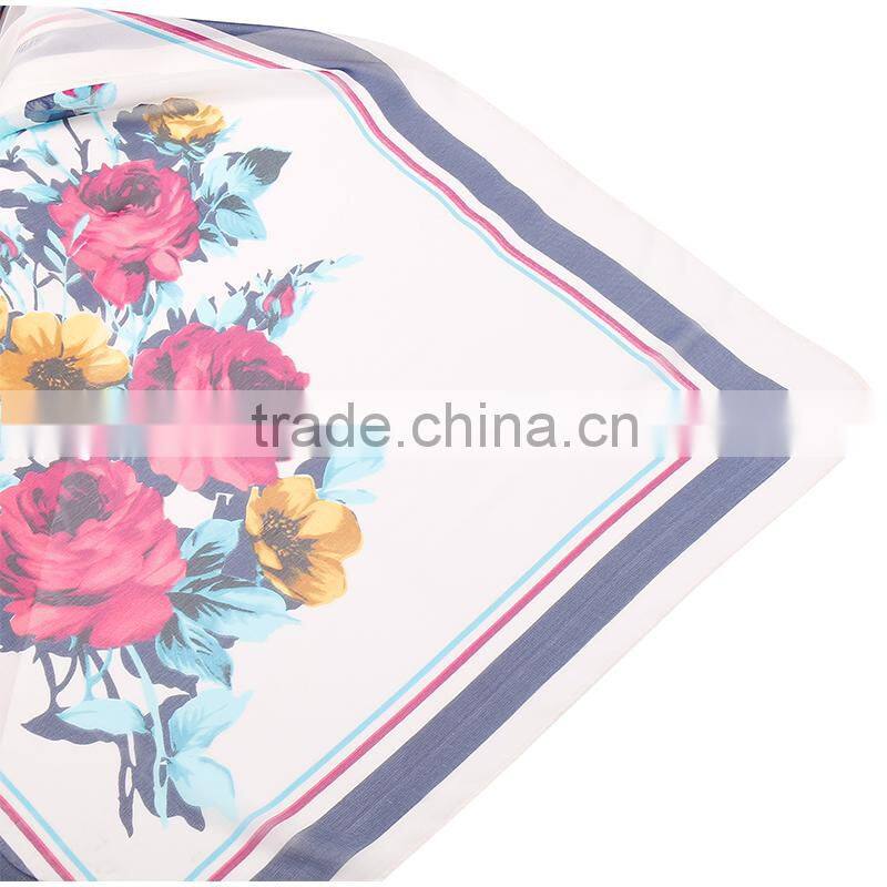 2015 Fashionable Flower Chiffon Scarf In Stock Whole Sale Hot Sale