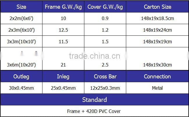 2015 popular good quality promotional price used gazebo for sale
