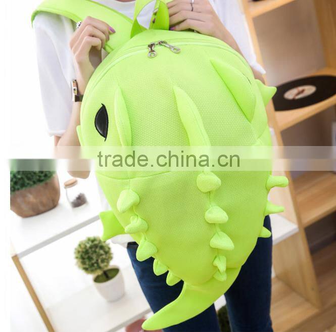 2016 new design backpack cute dinosaur backpack hot sell child's bag