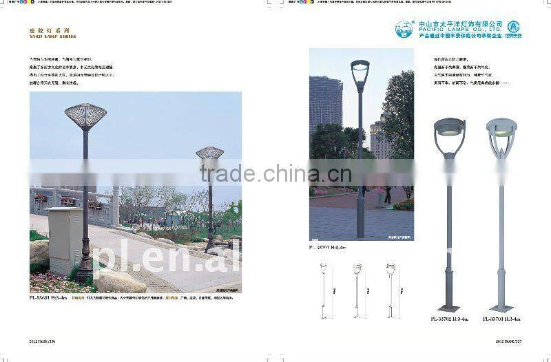 Different style led garden light in villa area