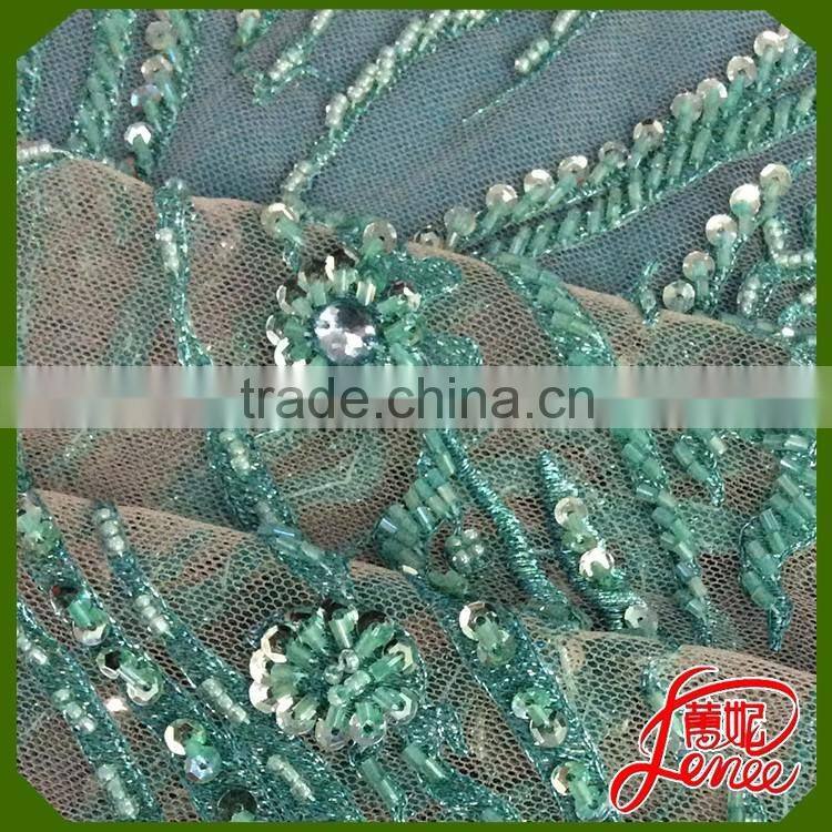 SOFT QUALITY SEQUINED DESIGN MESH EMBROIDERY FABRIC